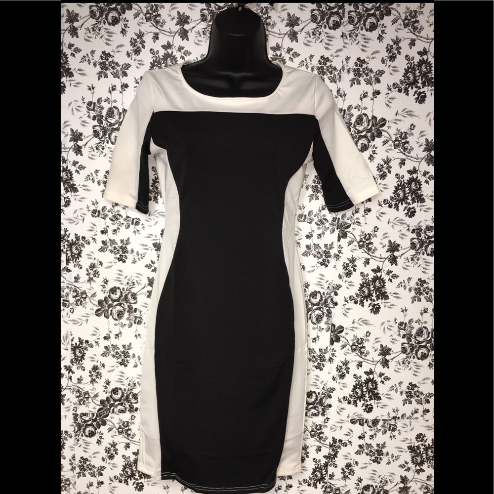 Contrast Colors Patchwork Bodycon Dress